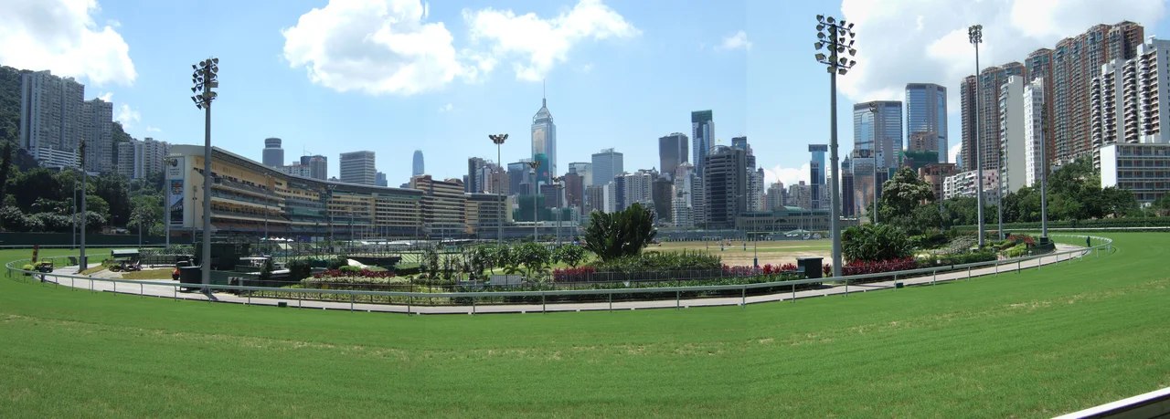Panorama of the Happy Valley Racecourse