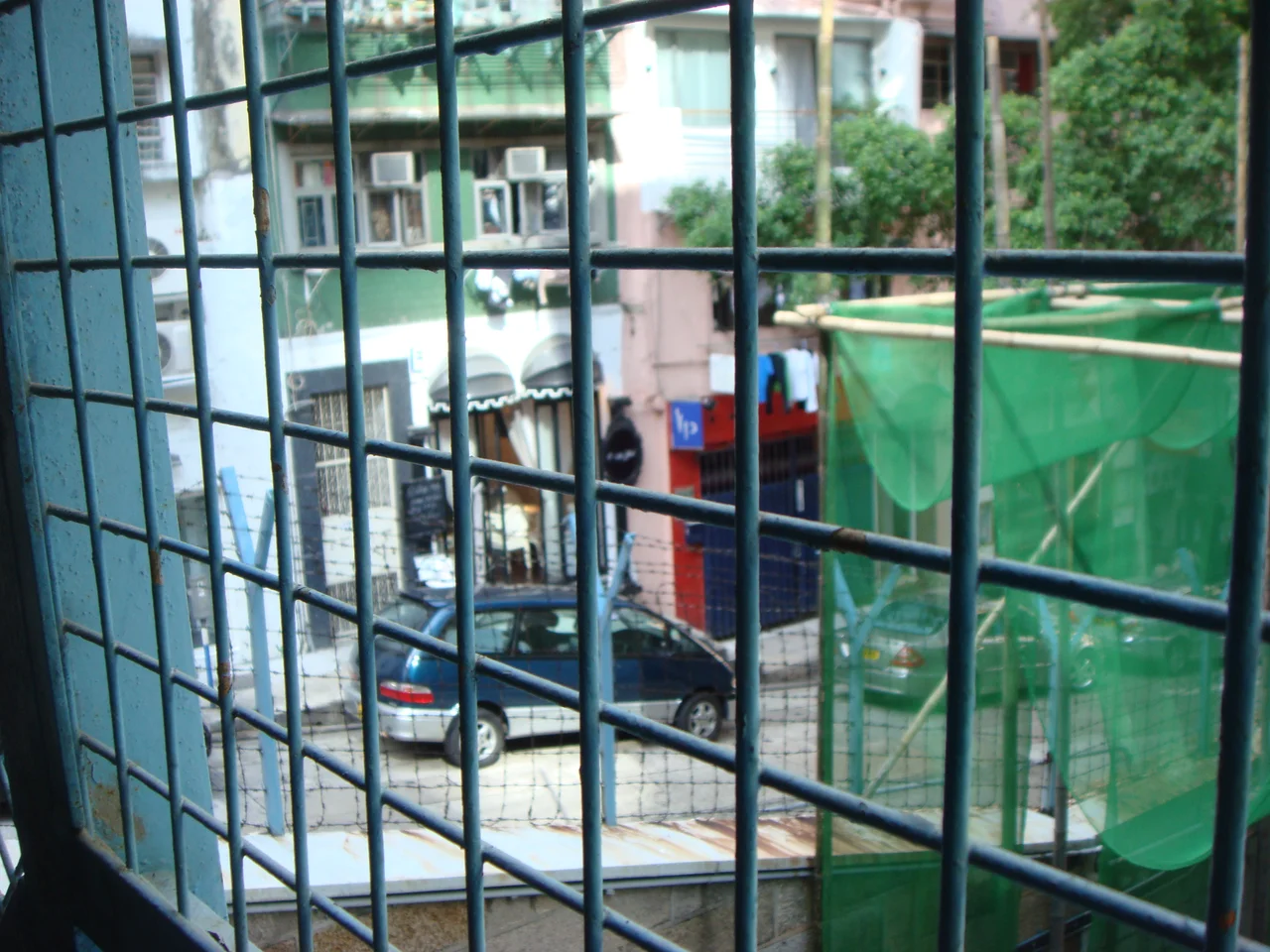 View of Old Bailey Street, Hong Kong, from inside the former Victoria Prison