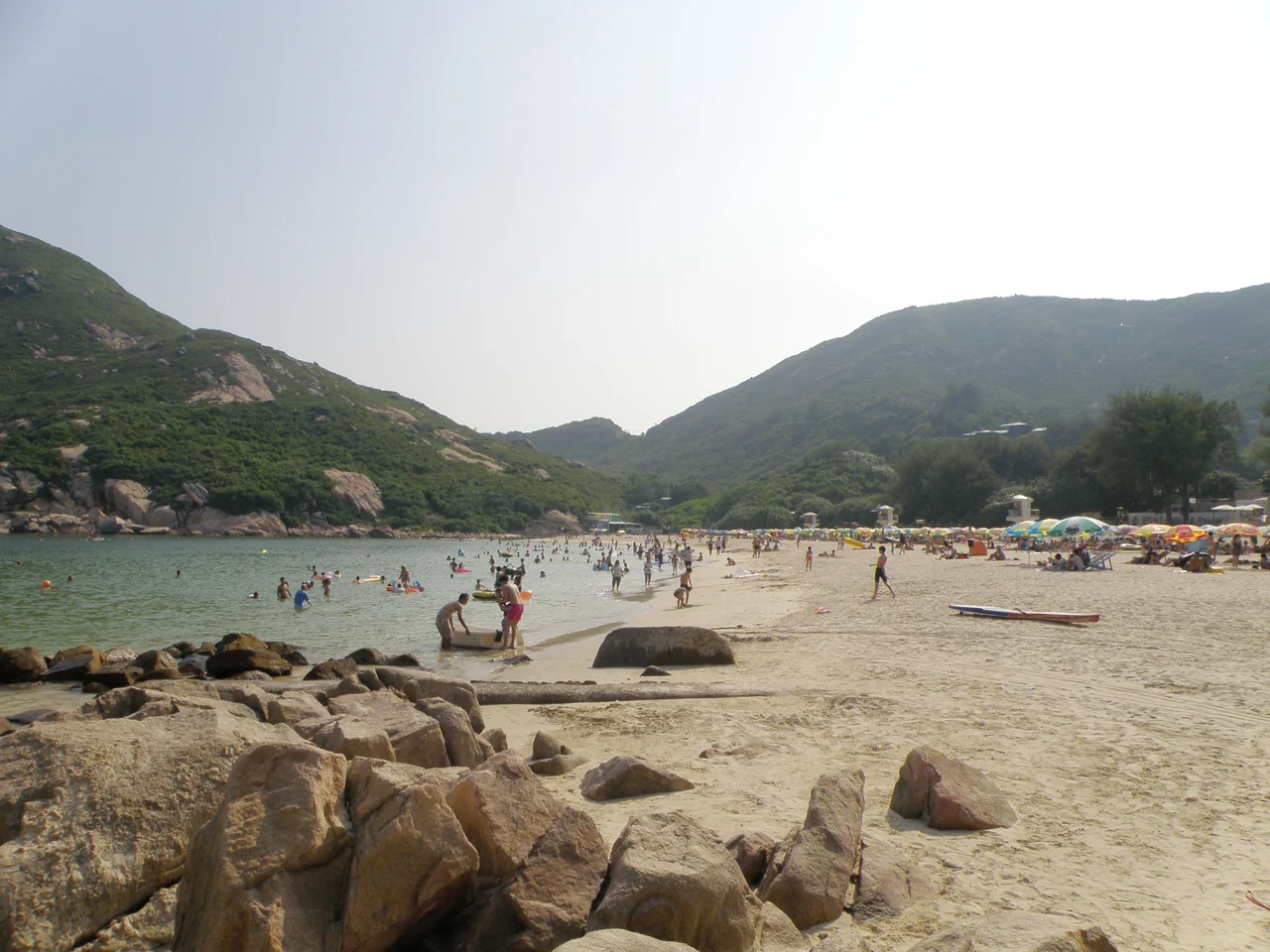 Shek O Beach in Shek O, Hong Kong.