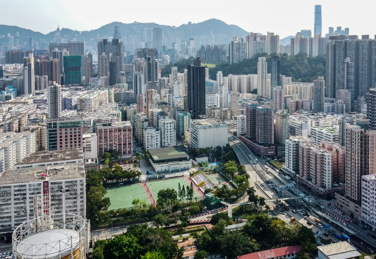 To Kwa Wan Recreation Ground aerial view