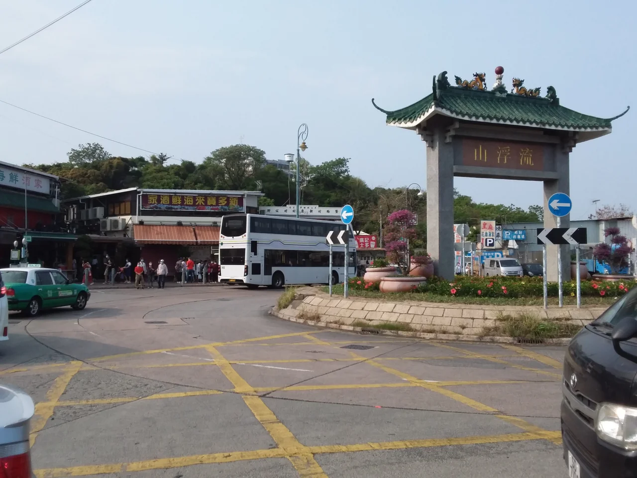 HK YL 元朗 Yuen Long District zh:流浮山 Lau Fau Shan Deep Bay Road Roundabout in March 2021