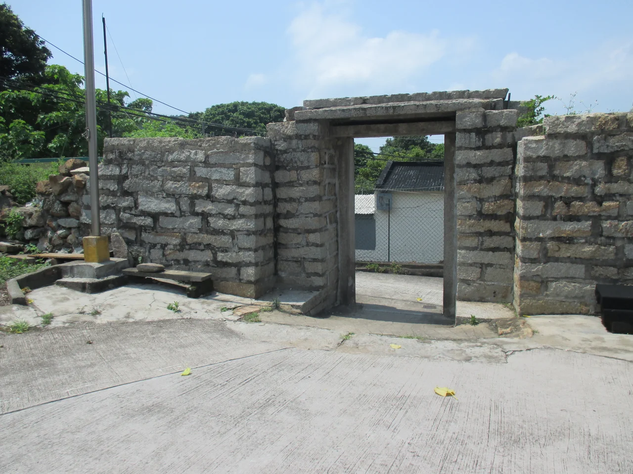 Entrance gate of Sha Lo Wan Tsuen, Lantau Island, Hong Kong.