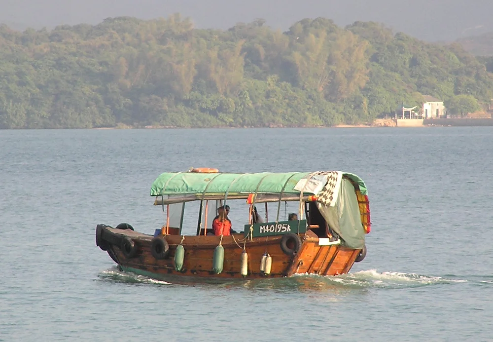 A boat carrying passengers to the out-lying islands off the Sai Kung Peninsula in Hong Kong