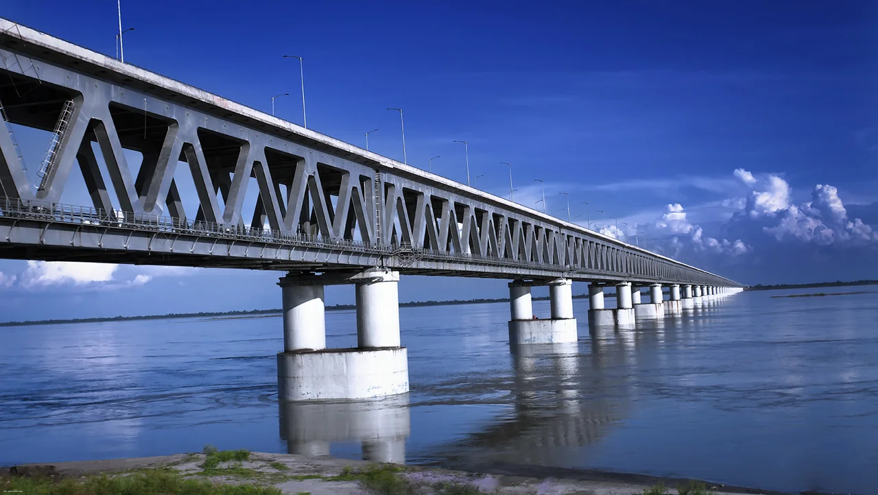 Bogibeel Bridge, Asia’s 2nd longest rail-cum-road bridge and has a serviceable period of around 120 years. It is the 5th longest bridge in India after Bhupen Hazarika Setu.