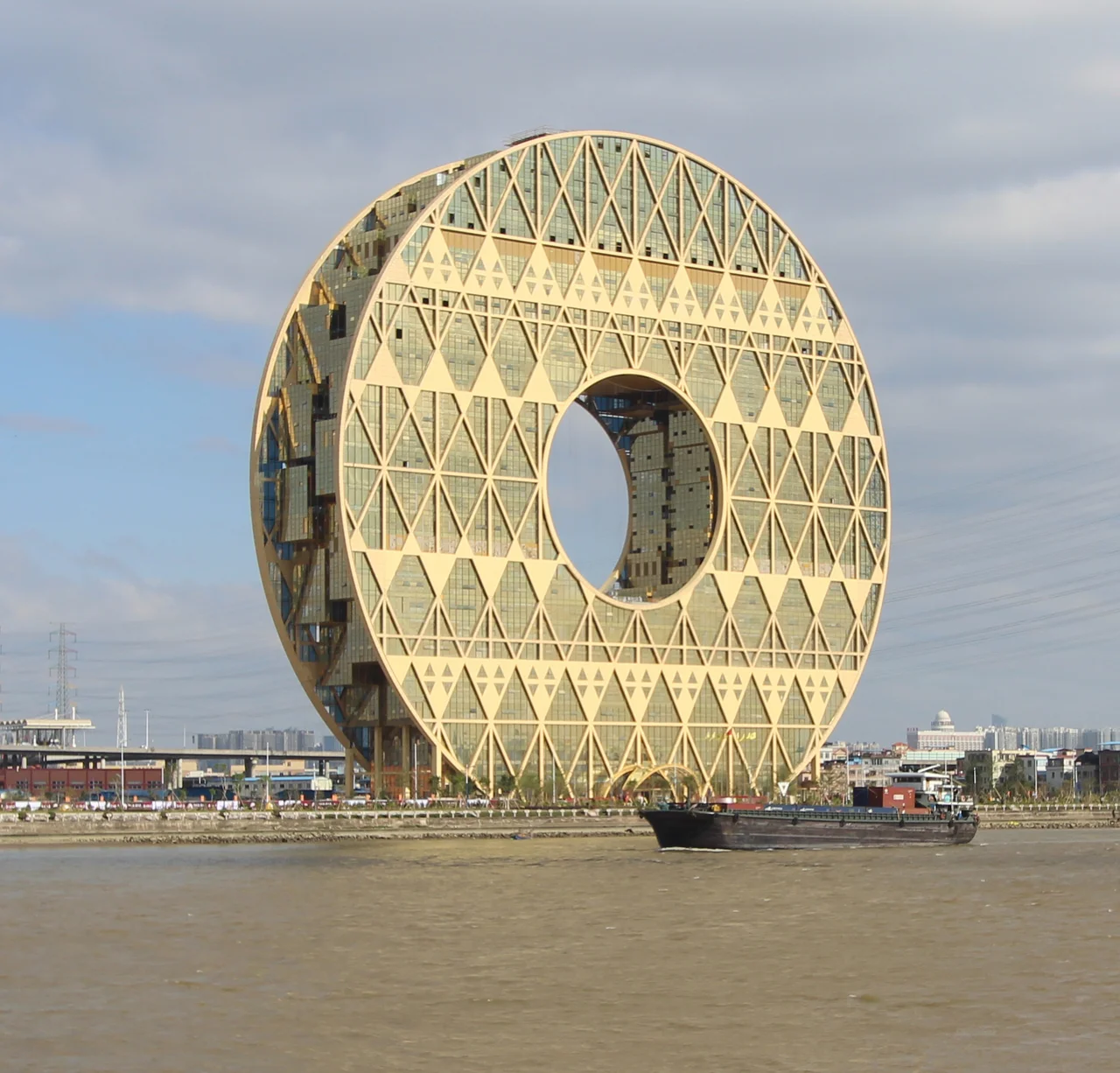 Guangzhou Circle viewed from the opposite side of the river