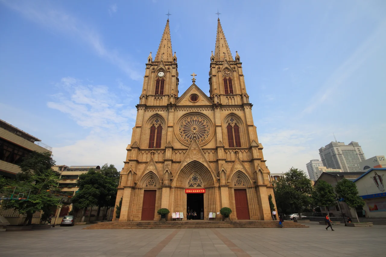 Sacred Heart Cathedral of Guangzhou,in Guangzhou, Guangdong, China.