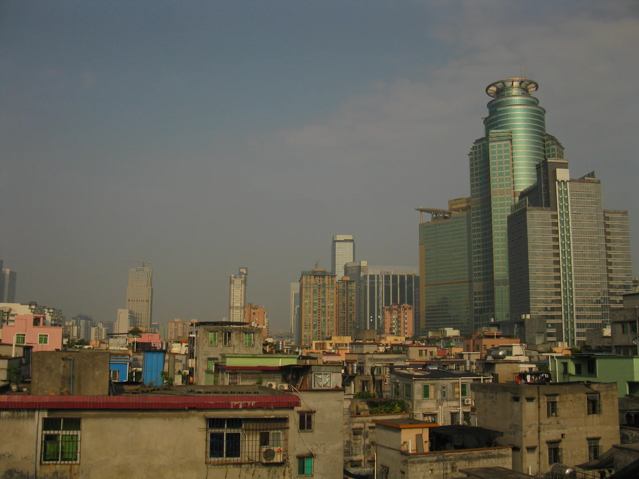 a view from rooftop of my tenement building at Shipai Village