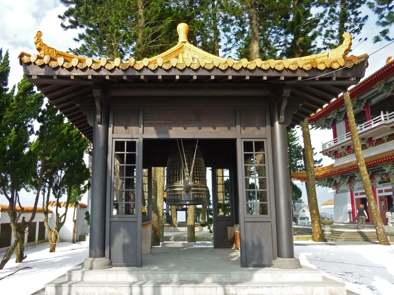 The temple bell of Xuanzang Temple at Sun Moon Lake, Taiwan