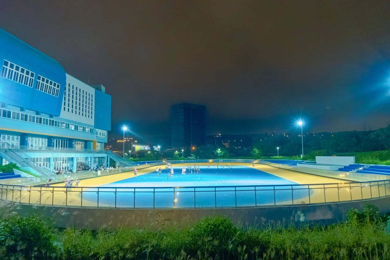 Taiwan HSR(High Speed Rail) Taichung Station Front Gate (from left side)