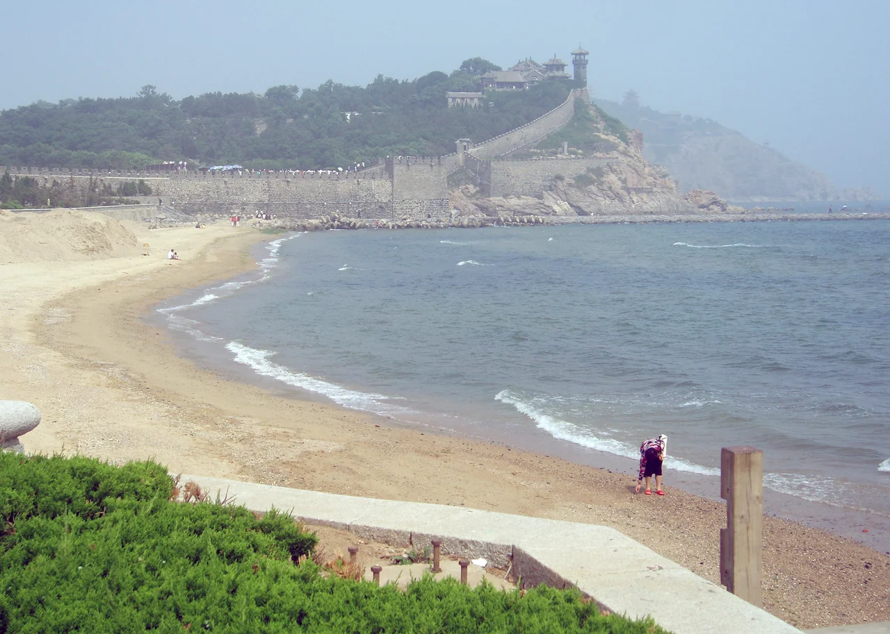 Penglai Pavilion, a fabled abode of immortals of China, in Shandong