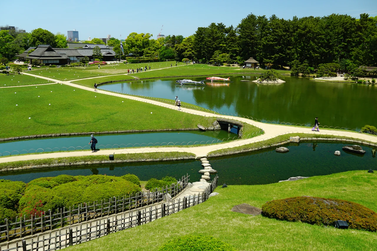 Kōraku-en in Okayama, Okayama prefecture, Japan
