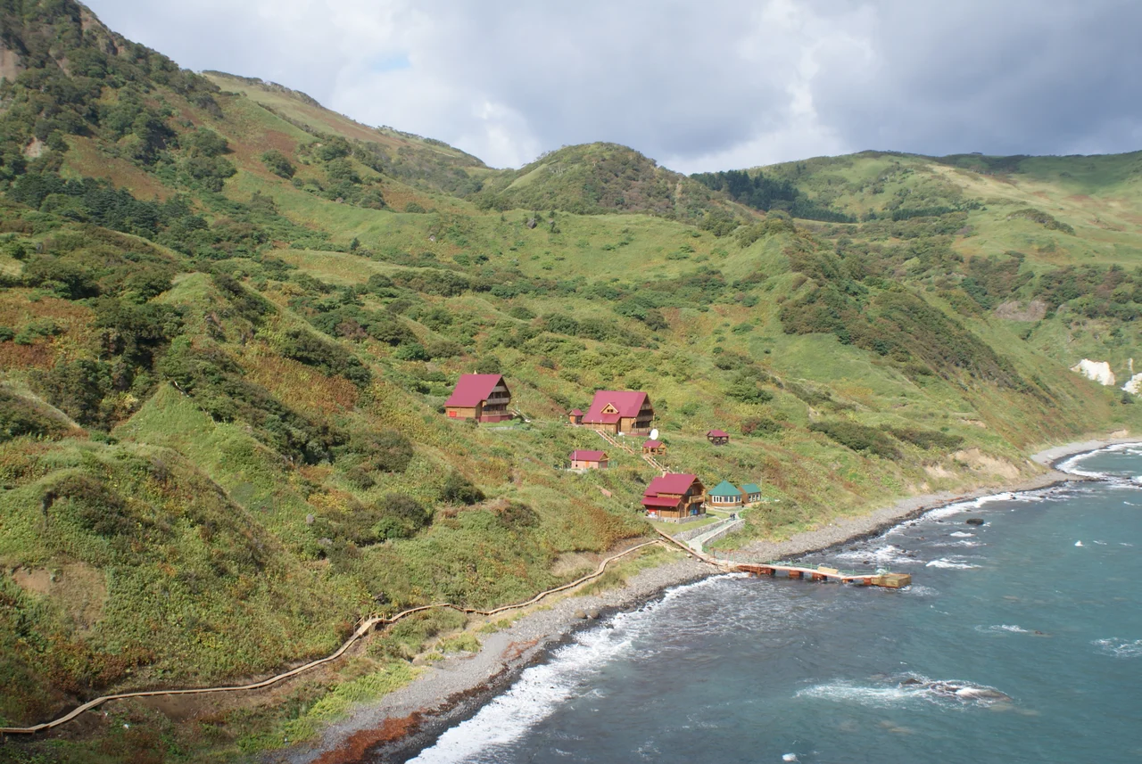 Tourist complex on Moneron Island (built in 2006). Belongs to the Natural park "Moneron Island". For visits a prearrangement is needed.
